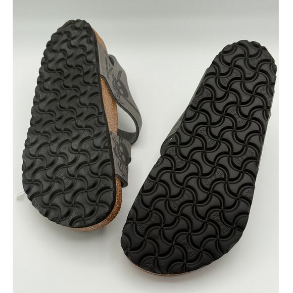 Birkenstock Canberra Kids Birko Flor Sandals Dark Gray Skull Size US5 EU36 - Picture 9 of 9